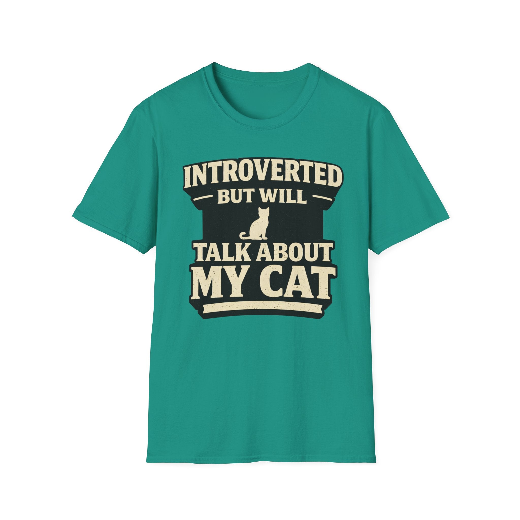 Introverted But Will Talk About My Cat - T-Shirt