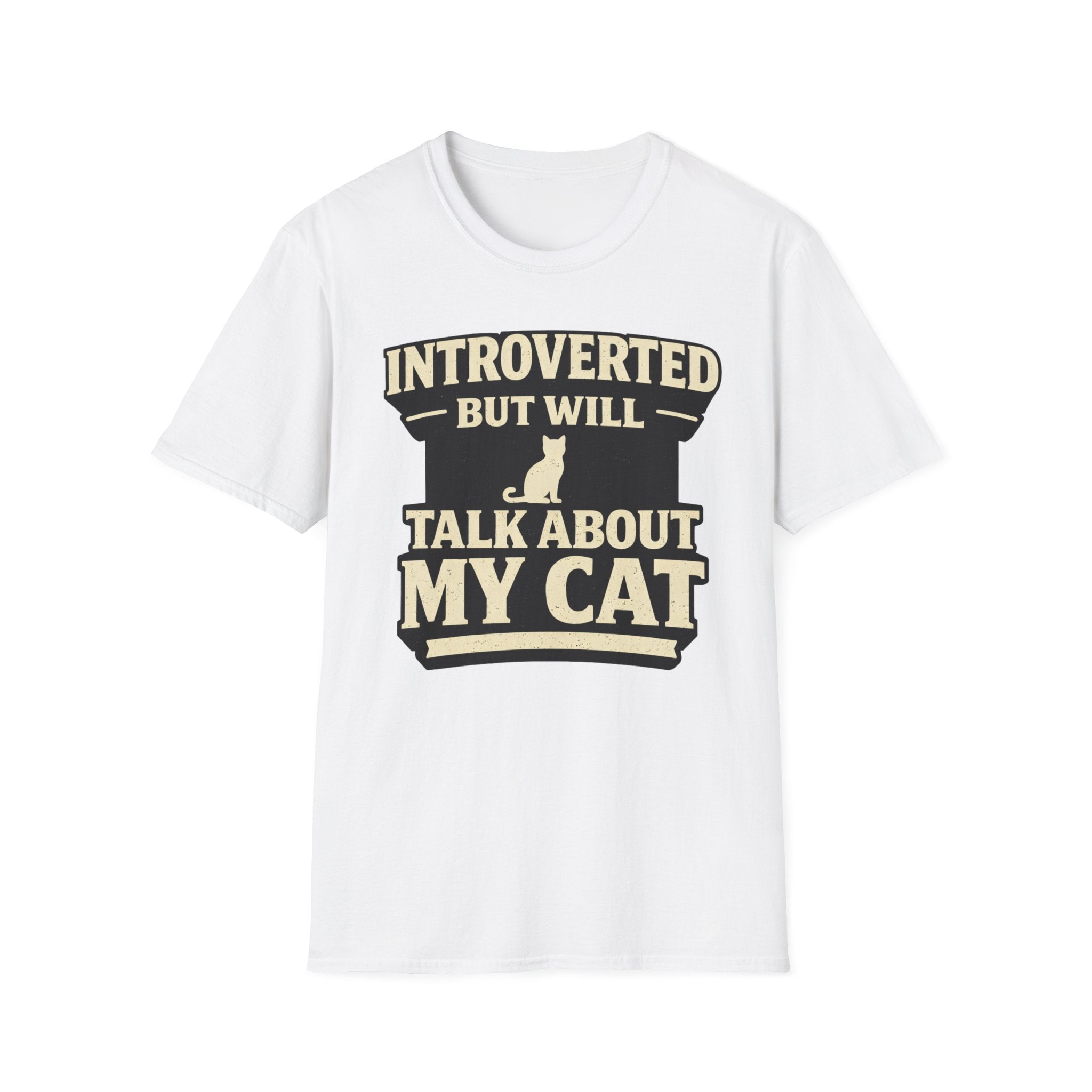 Introverted But Will Talk About My Cat - T-Shirt