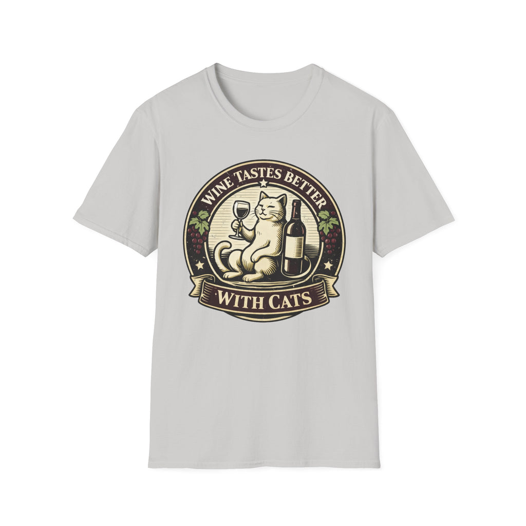 Wine Tastes Better With Cats - T-Shirt