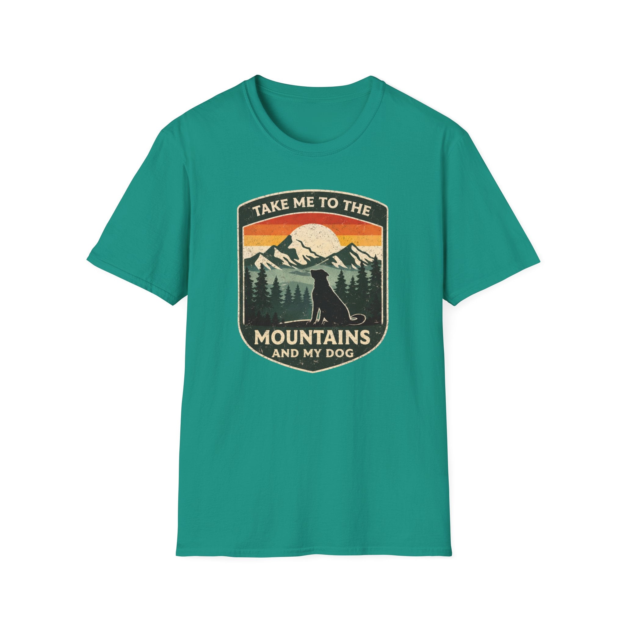 Take Me To The Mountains And My Dog - T-Shirt