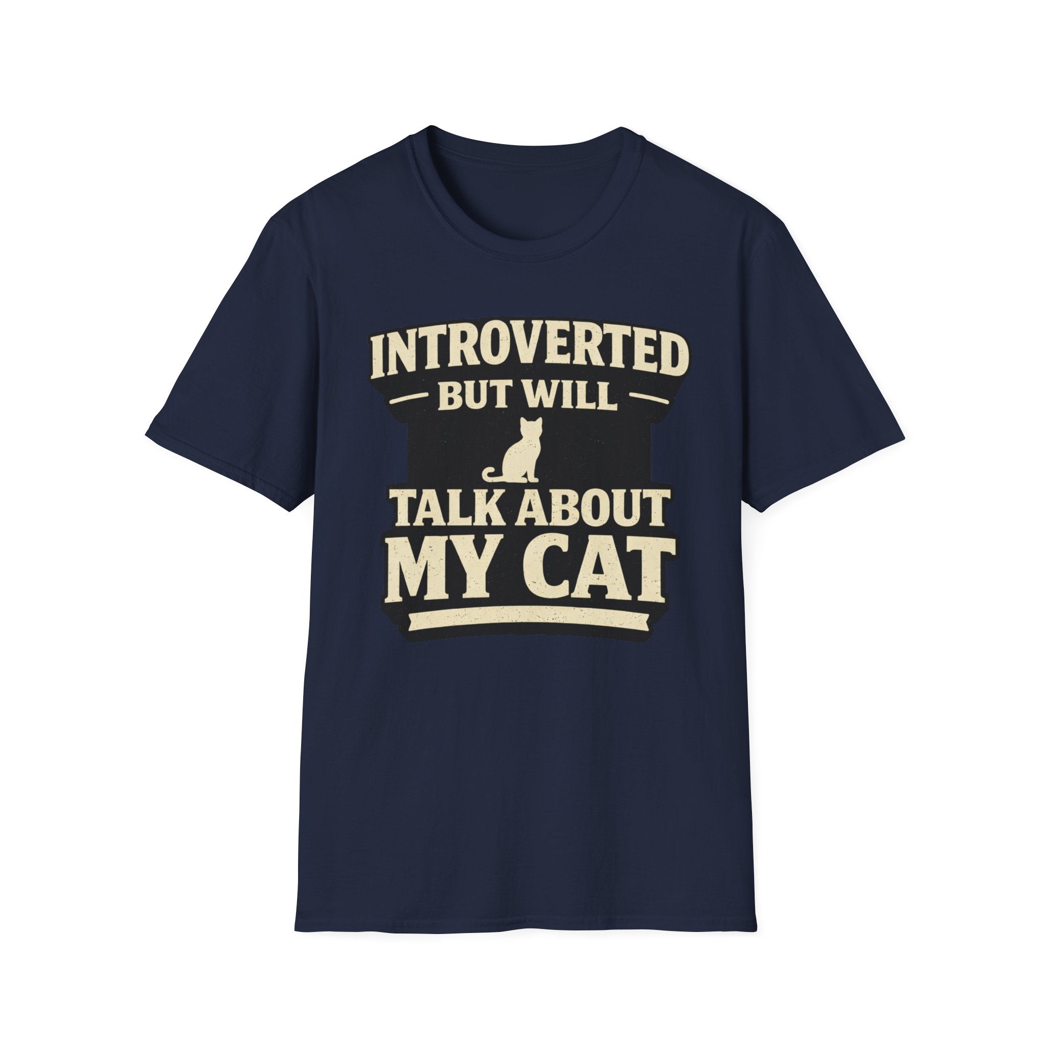 Introverted But Will Talk About My Cat - T-Shirt